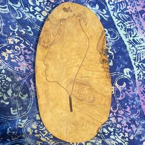 Rose gold bar pendent necklace